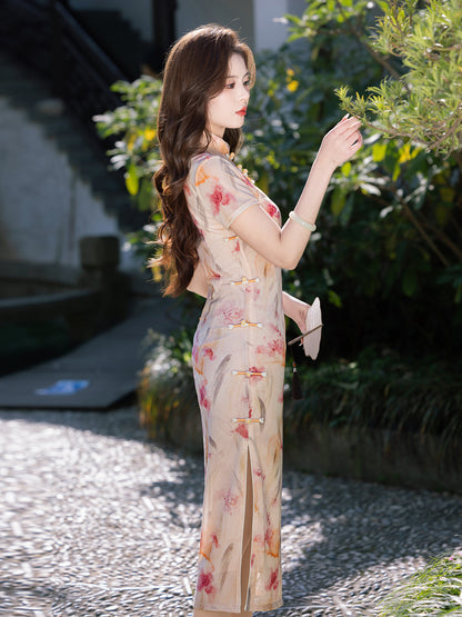 New Chinese Style Qipao – Simple Elegant Women's Dress