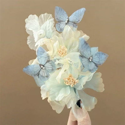 Dreamy Cloud Peony Handmade Silk Flower Hairpin Fairy Hanfu Hair Accessory