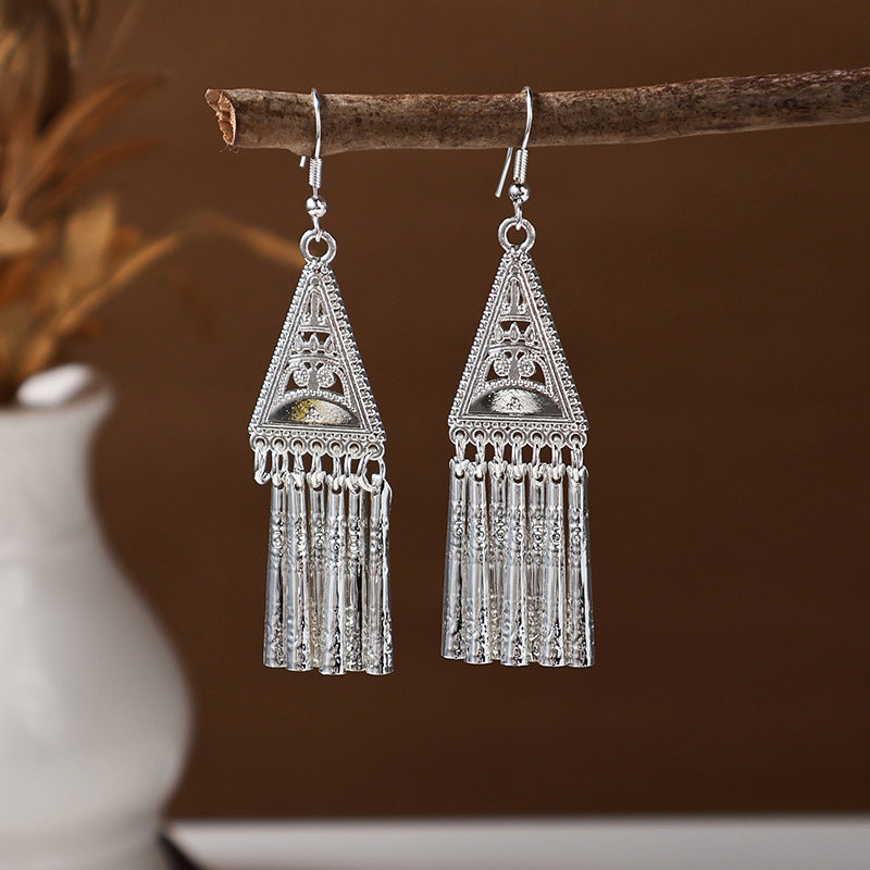 Ancient Style Ethnic Earrings | Elegant Miao Jewelry for Women