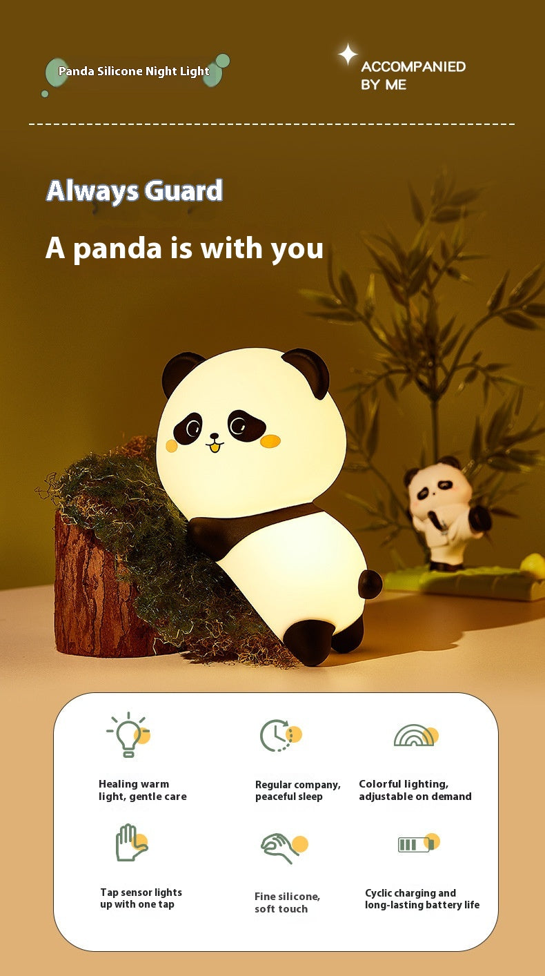 Panda Silicone Night Lamp USB Rechargeable Adjustable Bedside Lamp