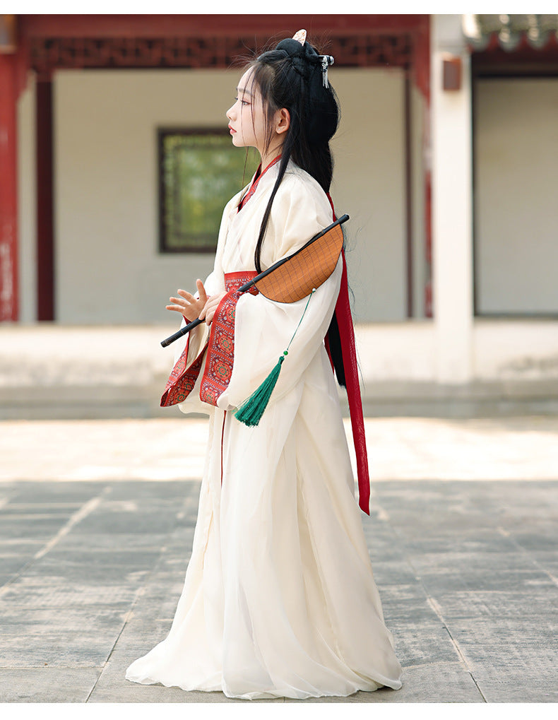 Girls’ Summer Hanfu | Wei Jin Style Daily Warring States Robe Fairy Dress