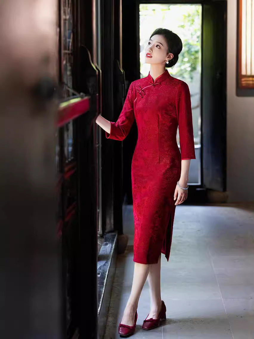 Retro Republic of China Style Qipao – Toasting & Family Occasion Dress