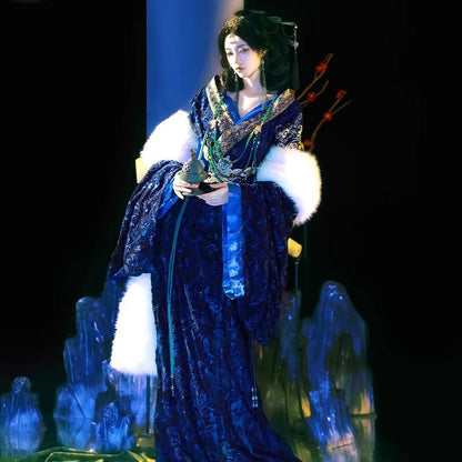 2026 Original Warring States Hanfu – Autumn Winter Large Sleeve Robe