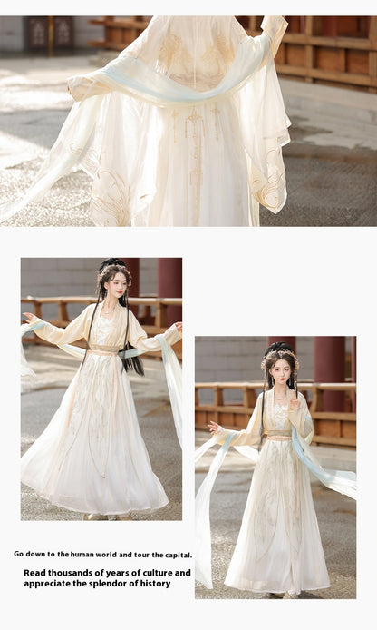 Fairy Song Hanfu Costume — Elegant Waist-Length Ru Skirt Outfit