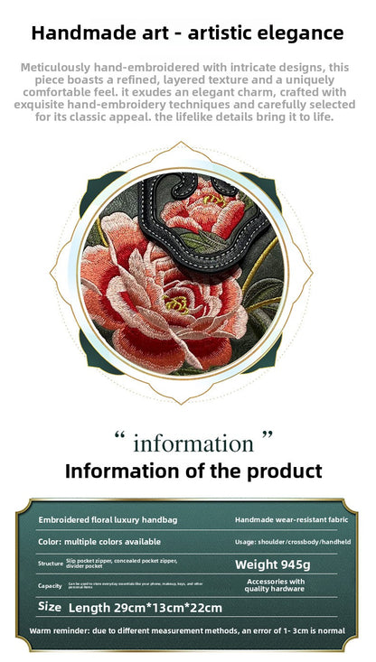 Vintage Chinese Embroidered Bag — Elegant Shoulder Crossbody for Women