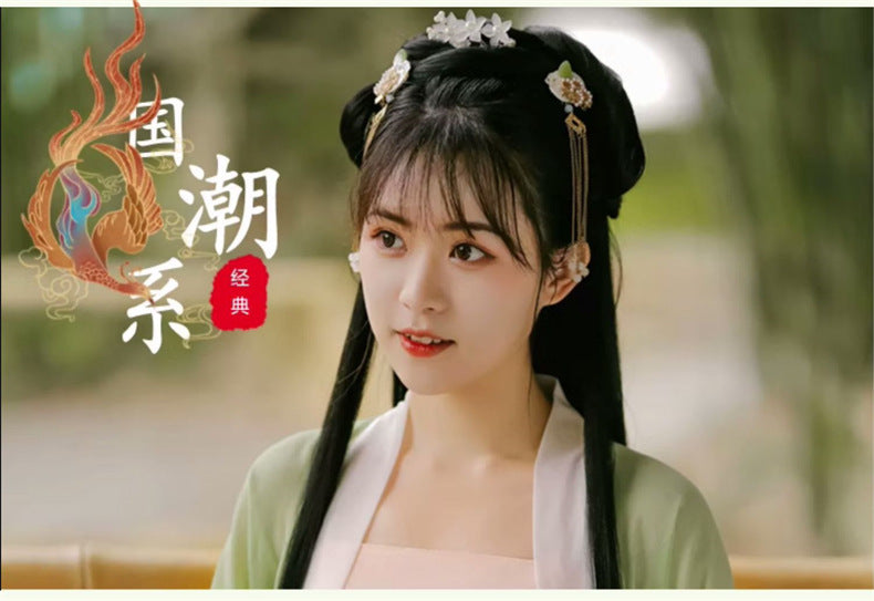 Hanfu Compatible Shoes — Inner Lift Embroidered High Heels for Women