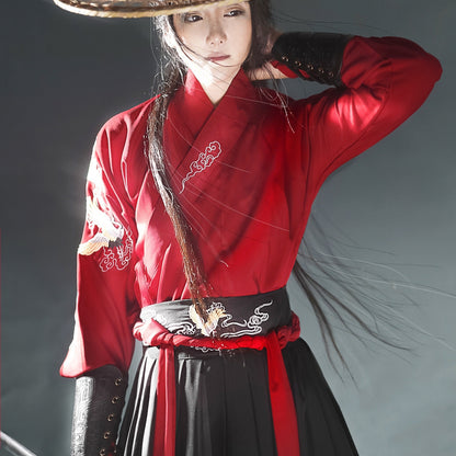 Men's Black Hanfu Wei Jin Swordsman Style Ancient Chinese Outfit