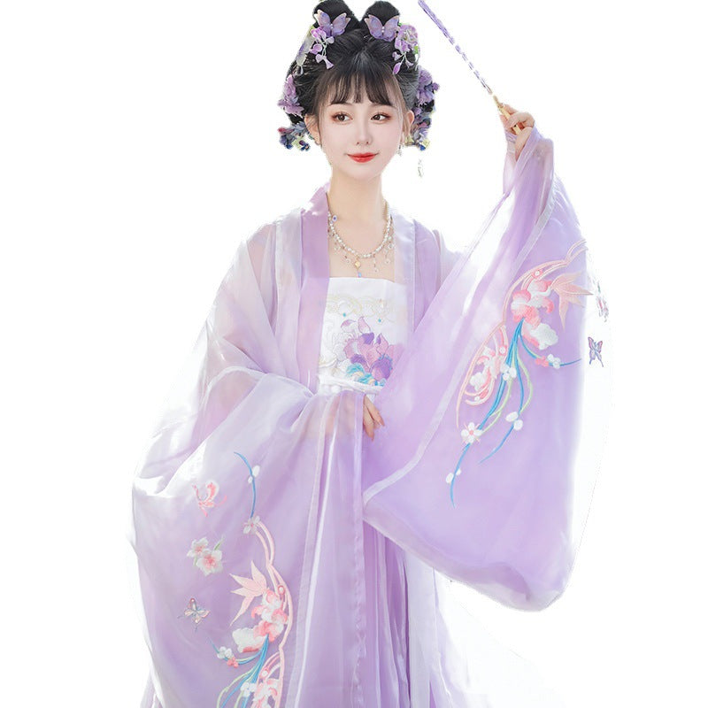 Oriental Ancient Hanfu — Restored Fairy Purple Spring Summer Set