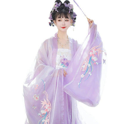 Oriental Ancient Hanfu — Restored Fairy Purple Spring Summer Set
