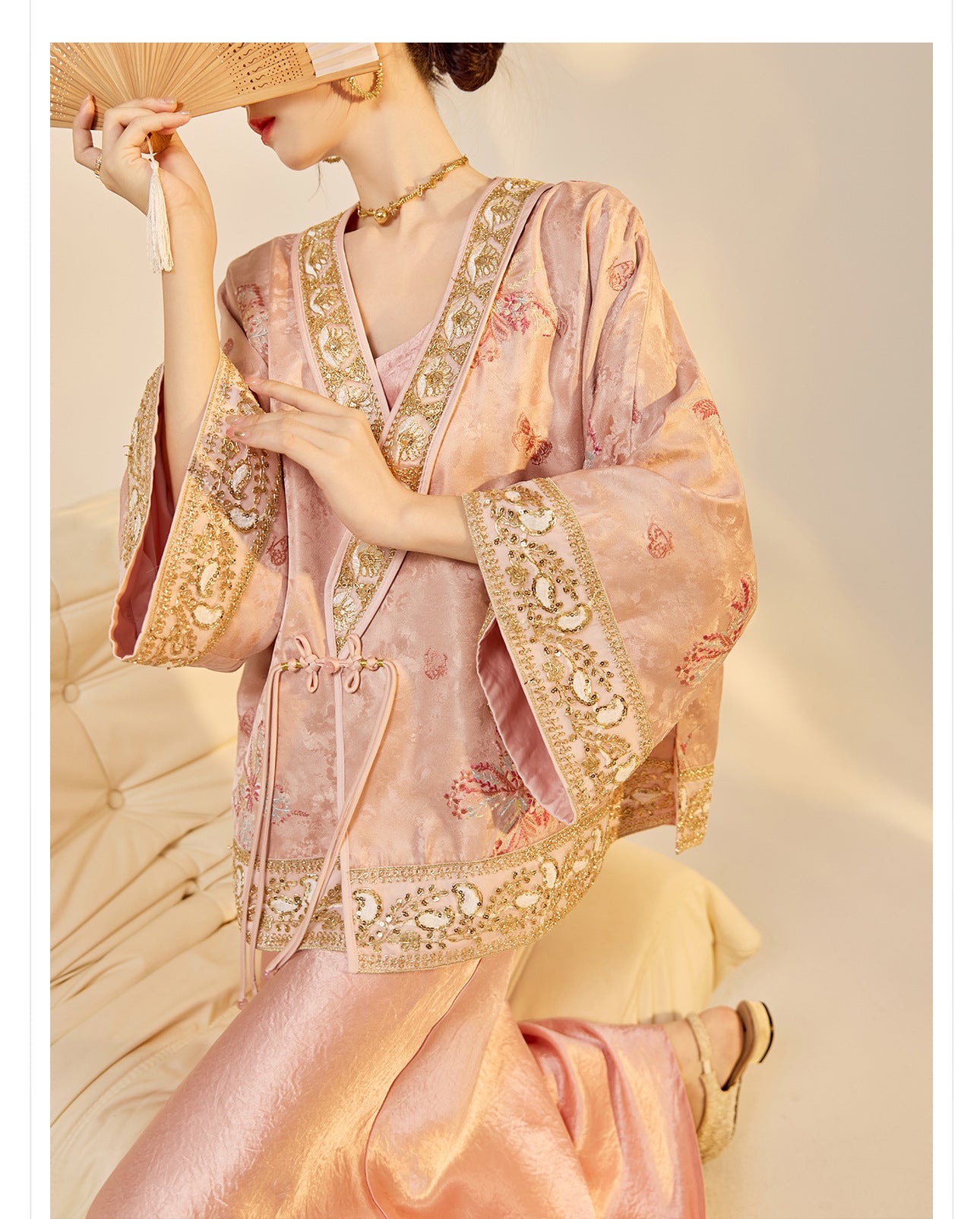 2025 Early Autumn Elegant New Chinese Style Embroidered Jacquard Coat | National Style