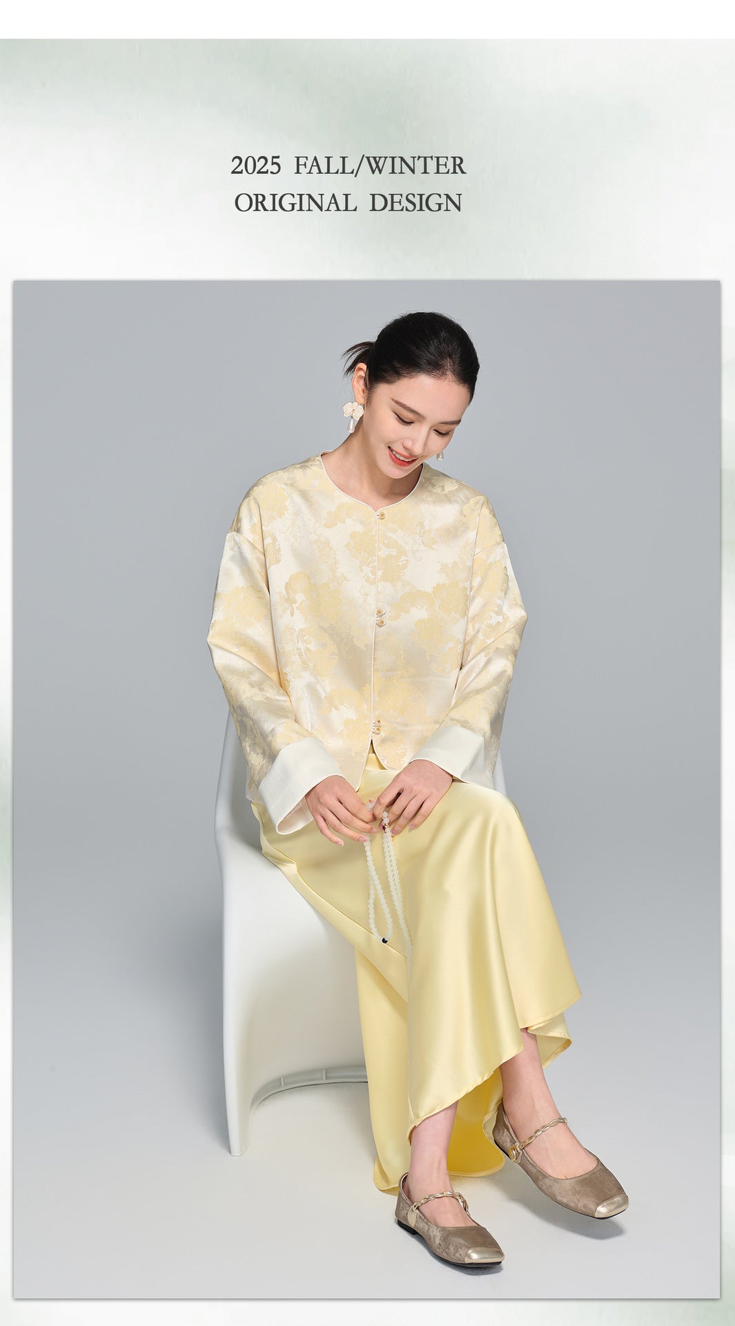 Slimming Jacquard Women's Jacket