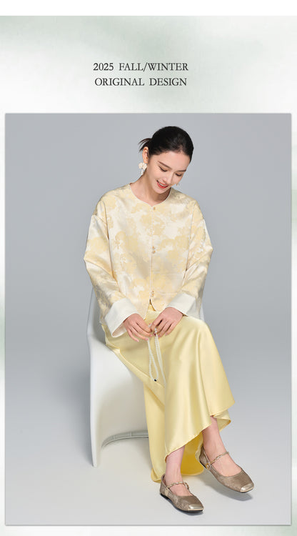 Slimming Jacquard Women's Jacket