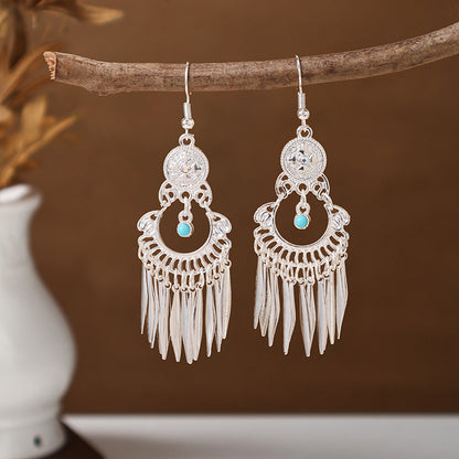 Ancient Style Ethnic Earrings | Elegant Miao Jewelry for Women