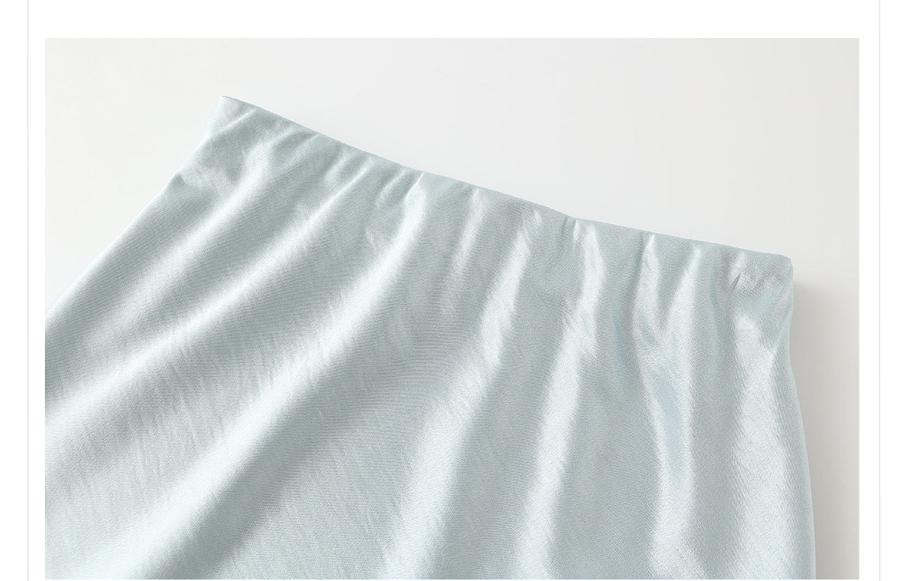 Autumn Button-Up Stand Collar National Style Top & Skirt Set