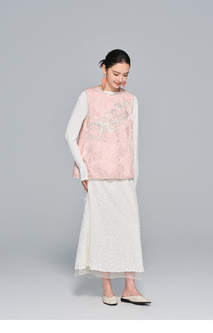 Stylish Heavy Embroidery Vest for Women