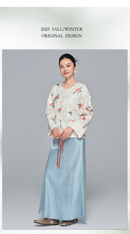 Elegant Loose Embroidered Jacket