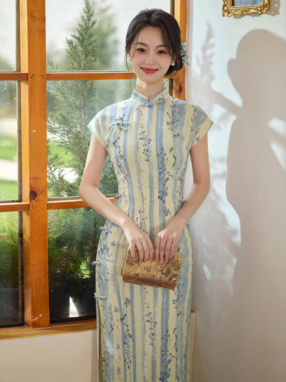 Artistic Chinese Qipao – Breathable Side Eight-Button Dress