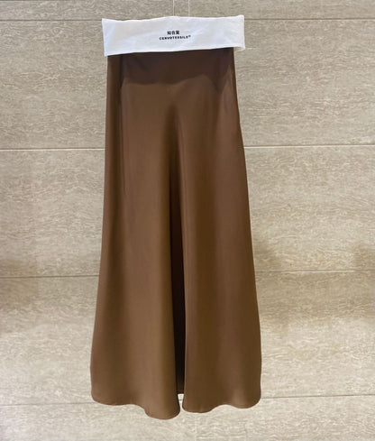 Chic Glossy Satin Mermaid Half Skirt, High-End Design