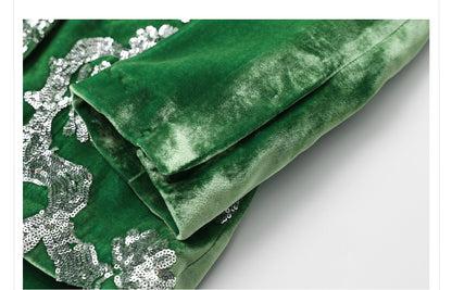 2025 Spring New Chinese Beaded Embroidered Silk Cardigan & Skirt Set