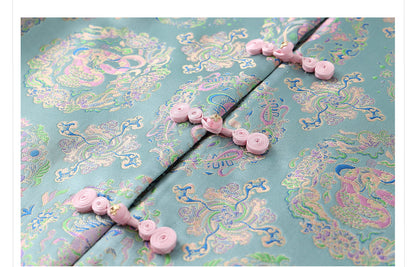 Ostrich Feather Detachable Vest – Elegant New Chinese Style Top