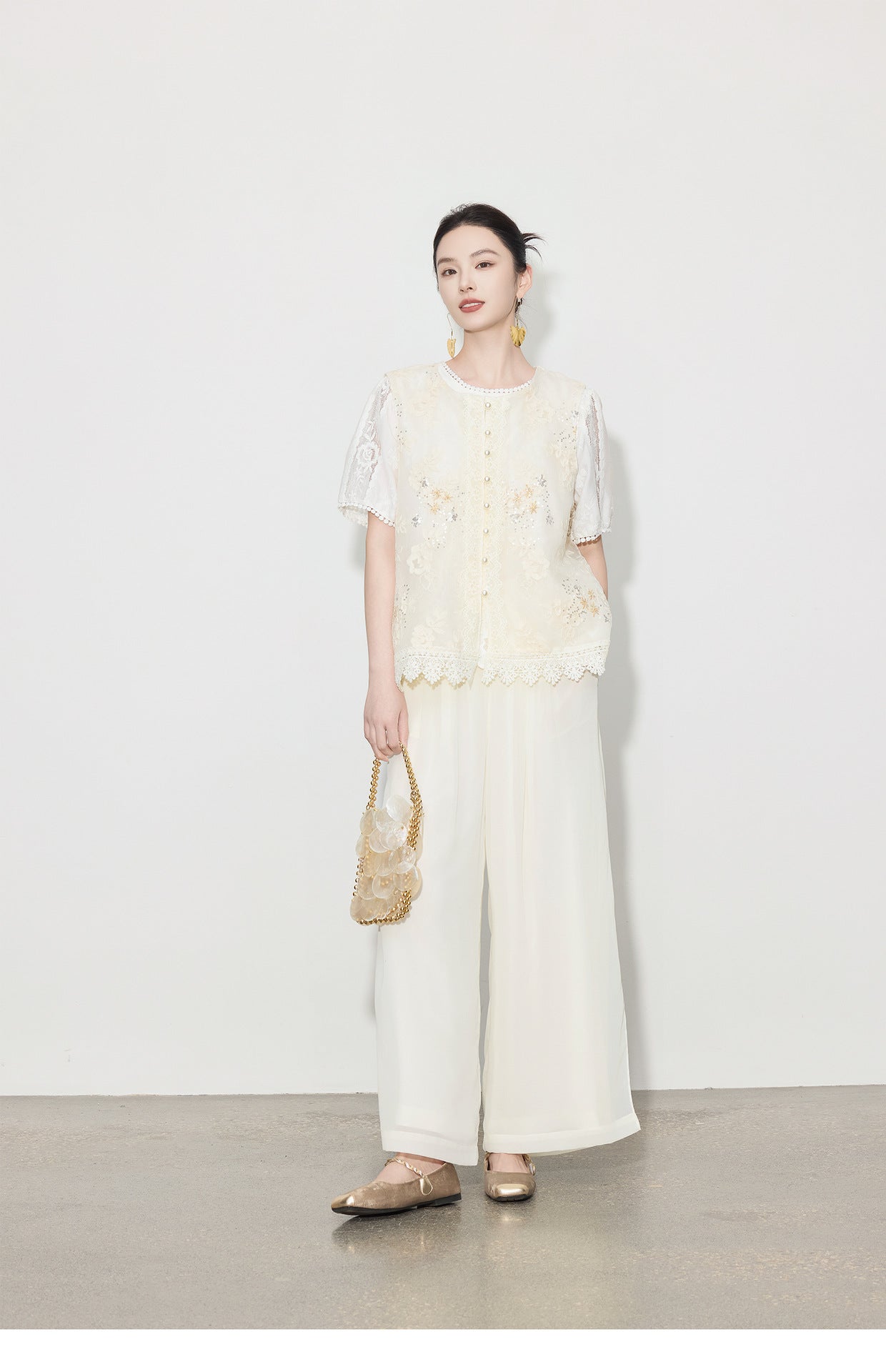 Elegant High-Waist Wide-Leg Summer Pants