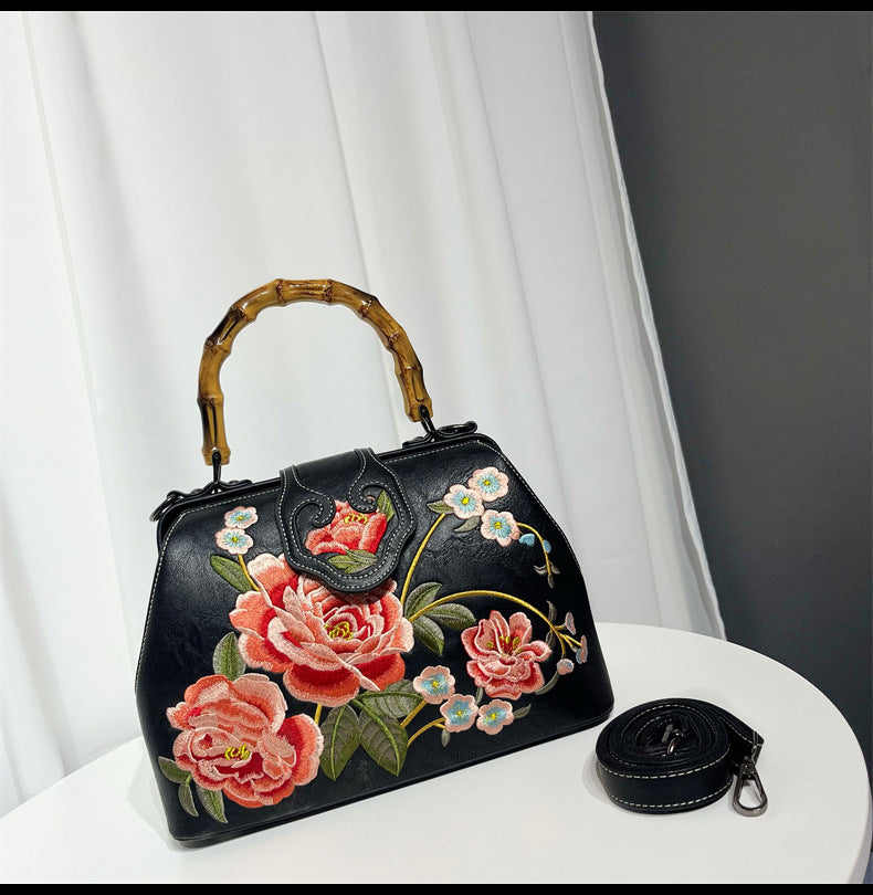 Vintage Chinese Embroidered Bag — Elegant Shoulder Crossbody for Women