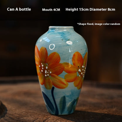 Jingdezhen Handmade Ceramic Vase — Oil Painting Style Small Home Decor