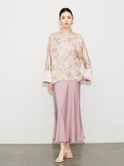 Chic Glossy Satin Mermaid Half Skirt, High-End Design