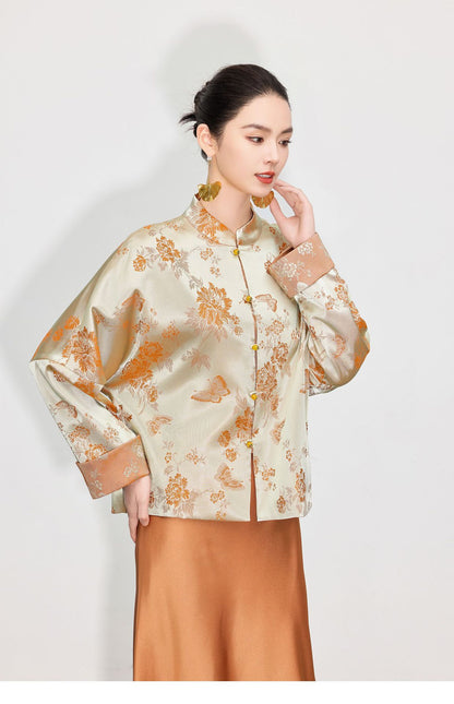 High-End Elegant Retro Zen Style Jacket for Women