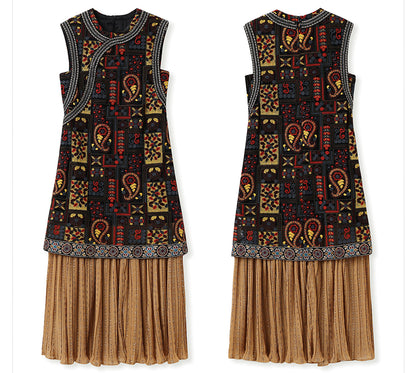 High-End Summer Dress for Women |New Chinese Style Embroidered Long Dress
