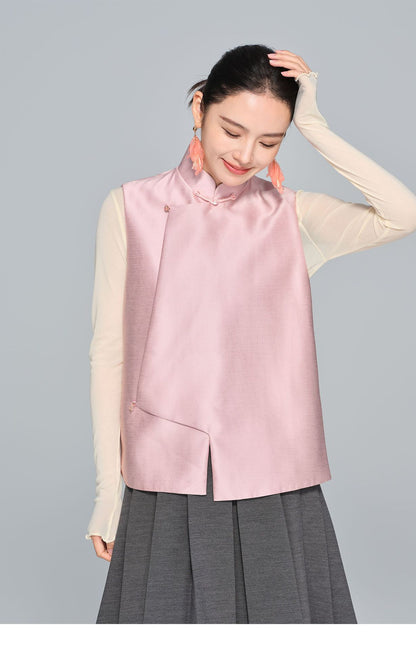 Stylish Stand Collar Women's Vest