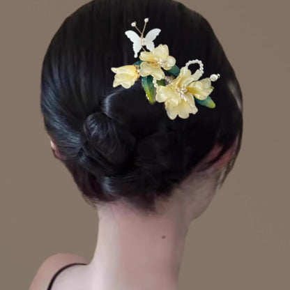 Ancient Style Flower Insert Comb | Chinese Style Hairpin Ornament