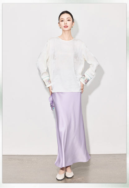 Elegant Smooth Satin Mermaid Long Skirt