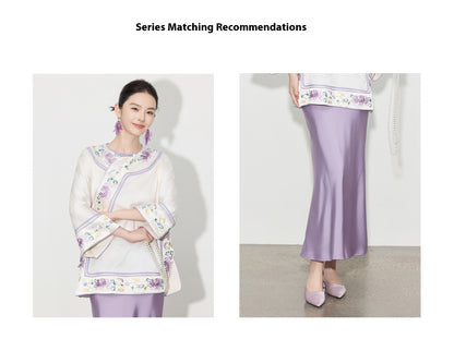 Chinese Style Jacquard Embroidery Coat for Women