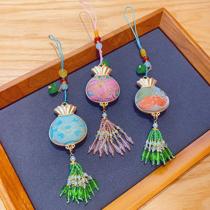 Song Brocade Tassel Pendant Intangible Heritage Car Hanging Charm