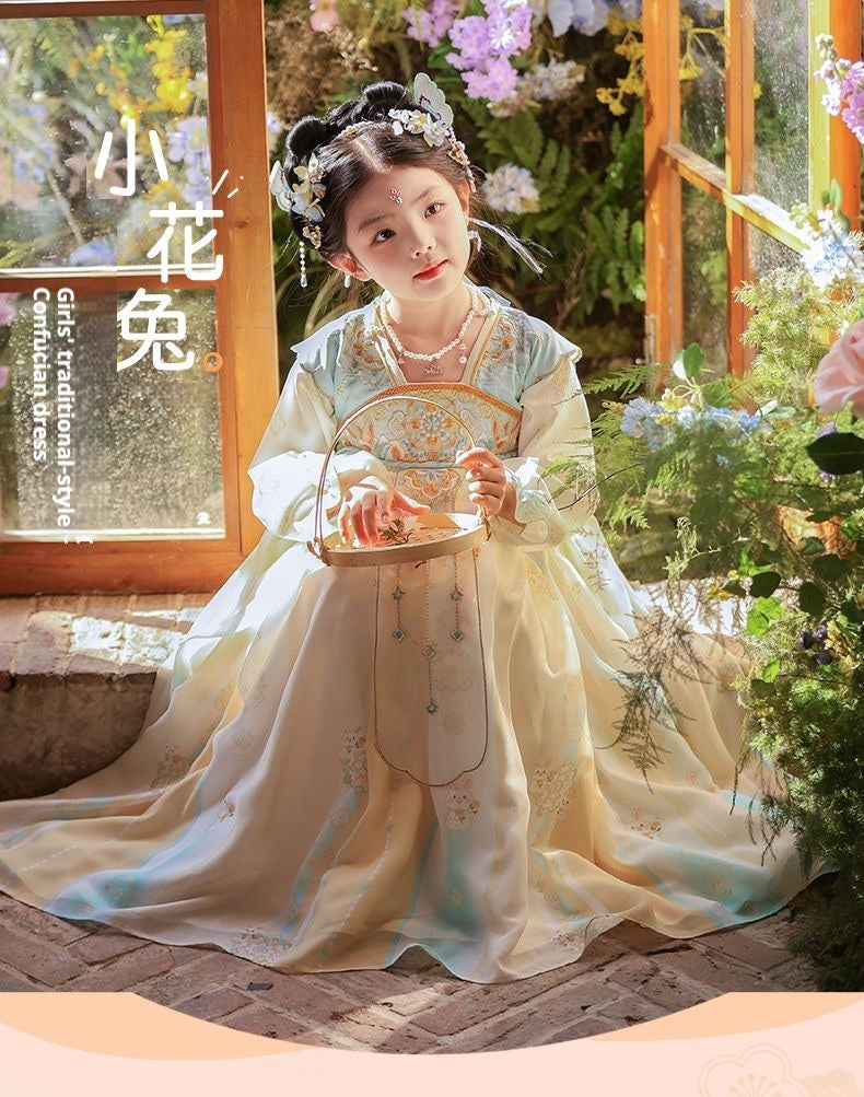 Girls’ Spring Autumn Hanfu Dress | Chinese Style Fairy Tang Suit Princess Outfit