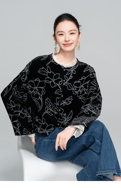 Retro National Style Light Velvet Jacket