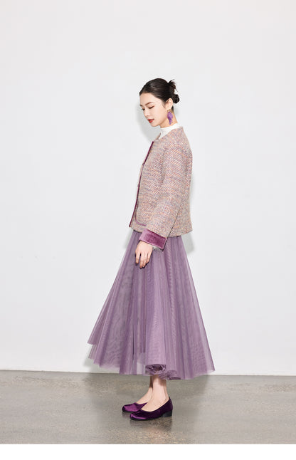 Elegant Fairy Tulle Mid-Length Pleated Skirt