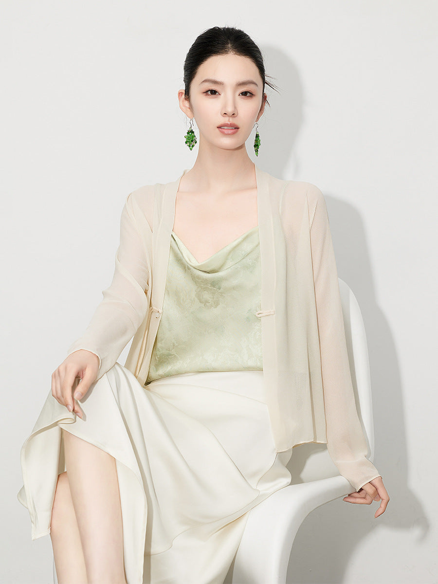 Elegant Sunscreen Georgette Top