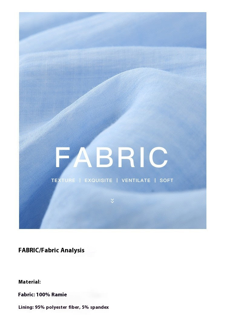 High-Waist Slimming Ramie Wide-Leg Pants for Women