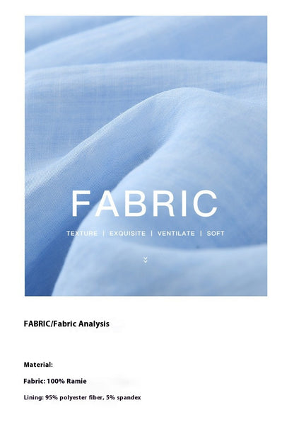 High-Waist Slimming Ramie Wide-Leg Pants for Women