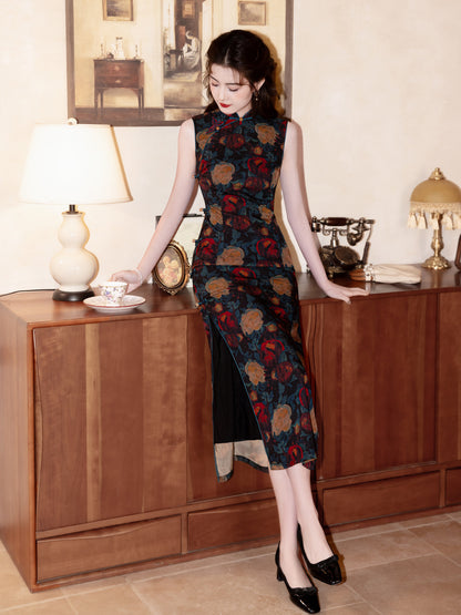 Youthful Long Cheongsam – Socialite High-End Elegant Dress