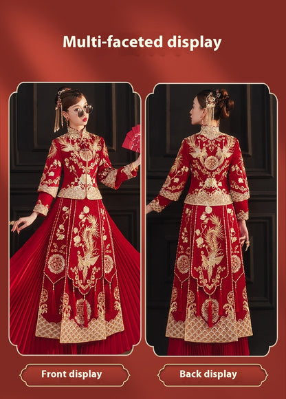Xiuhe Wedding Dress Bride Slim Fit Chinese Wedding Couple Set