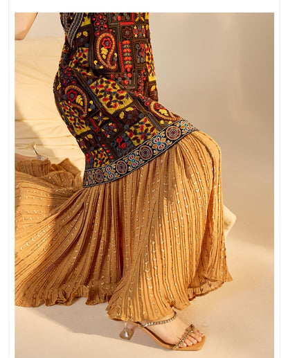 High-End Summer Dress for Women |New Chinese Style Embroidered Long Dress