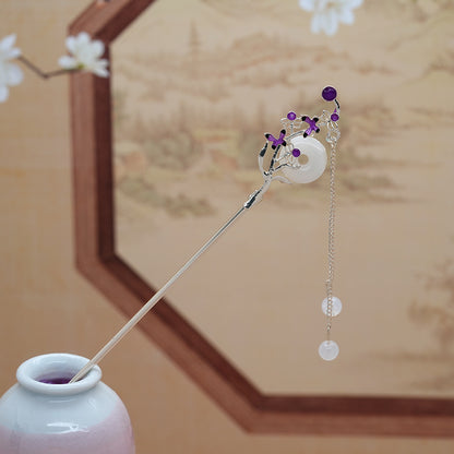 Butterfly Tassel Hairpin | New Chinese Style Elegant Hanfu Step Hair Accessory