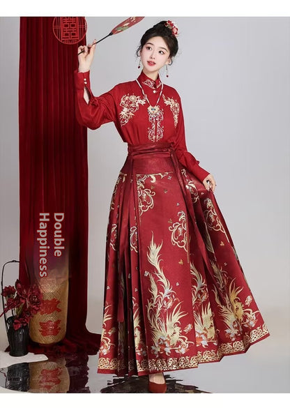 Luxury Ming Style Hanfu — Heavy Embroidery National Aesthetic Set