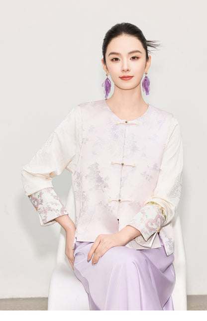 Stylish Button-Up Jacquard Vest for Women