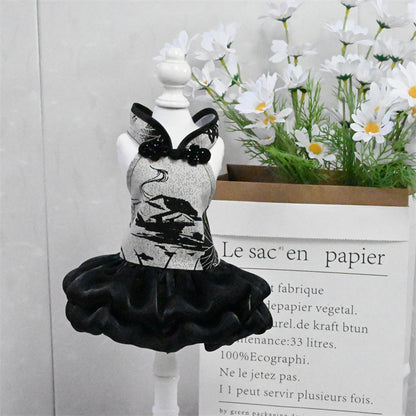 Chinese Style Pet Cheongsam Princess Style Tang Suit Dog Cat Dress Teddy Bichon Clothes