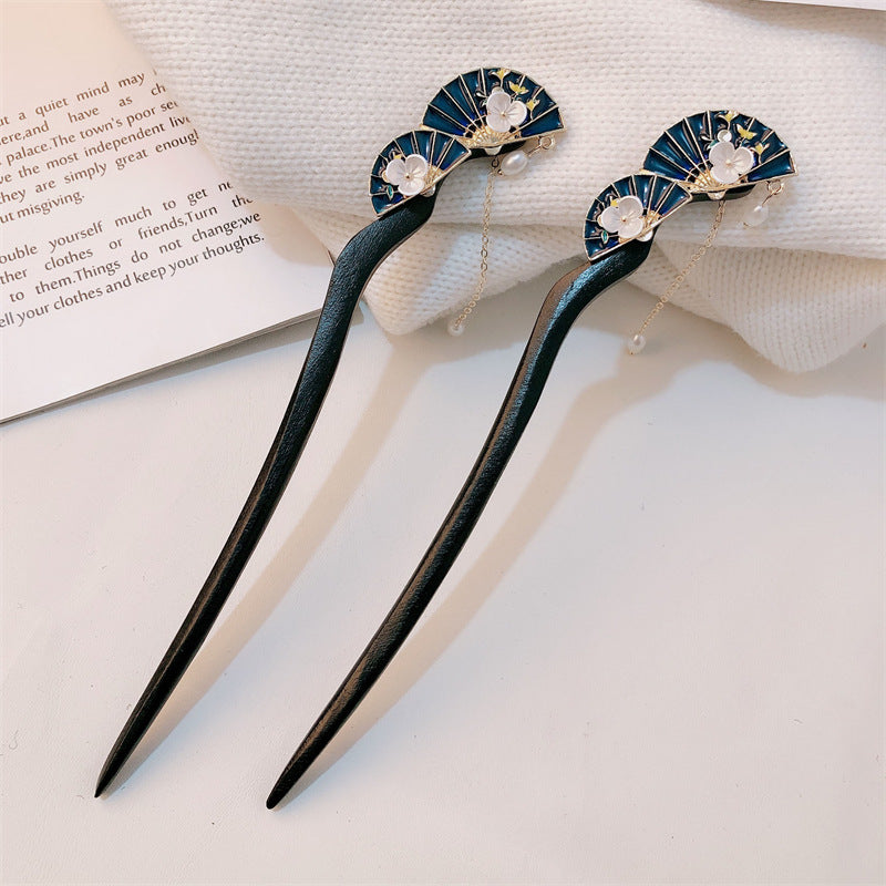 Ancient Style Fan Shaped Hairpin Hair Accessory Women Hanfu Hair Ornament
