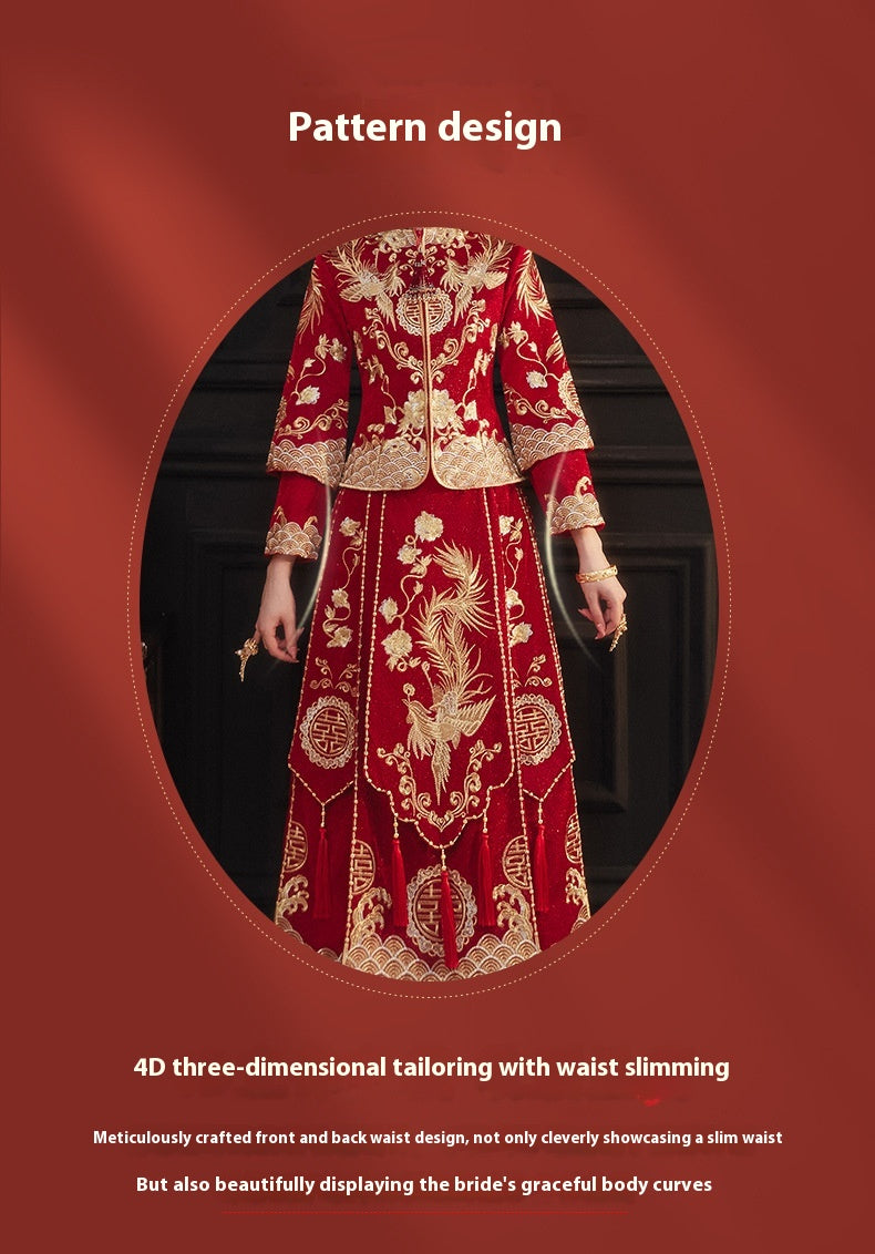 Xiuhe Wedding Dress Bride Slim Fit Chinese Wedding Couple Set